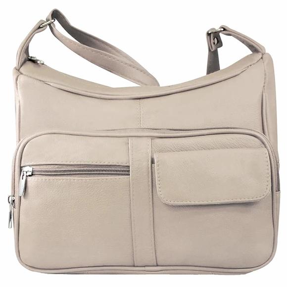 Medium Leather Handbag Ladies Shoulder Bag Organizer W Built In Wallet :) - Picture 1 of 9